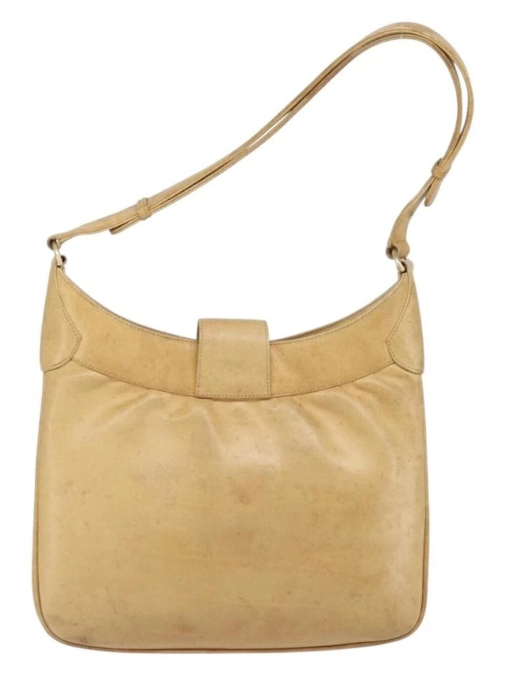 GUCCI Shoulder Bag Leather Beige Gold - Picture 3 of 16